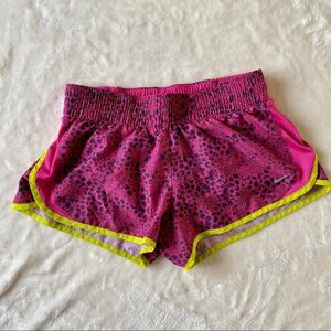 Nike DriFit 10k 3" Running Athletic Workout Shorts Pink Black Size Small